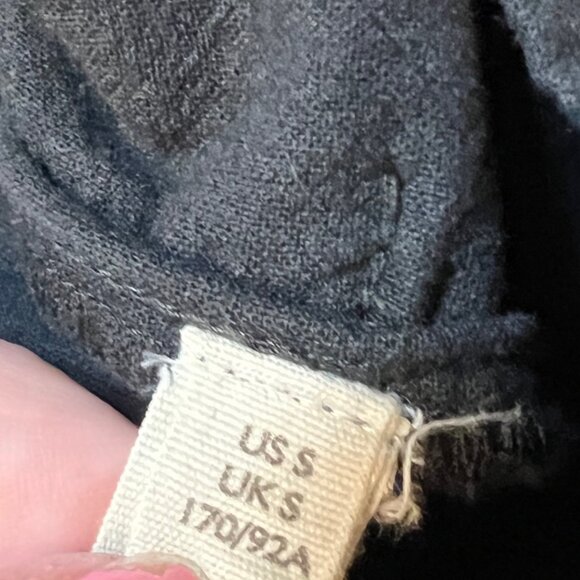 Free People Black Short Sleeve Button Front Romper Sz Small - Picture 10 of 10